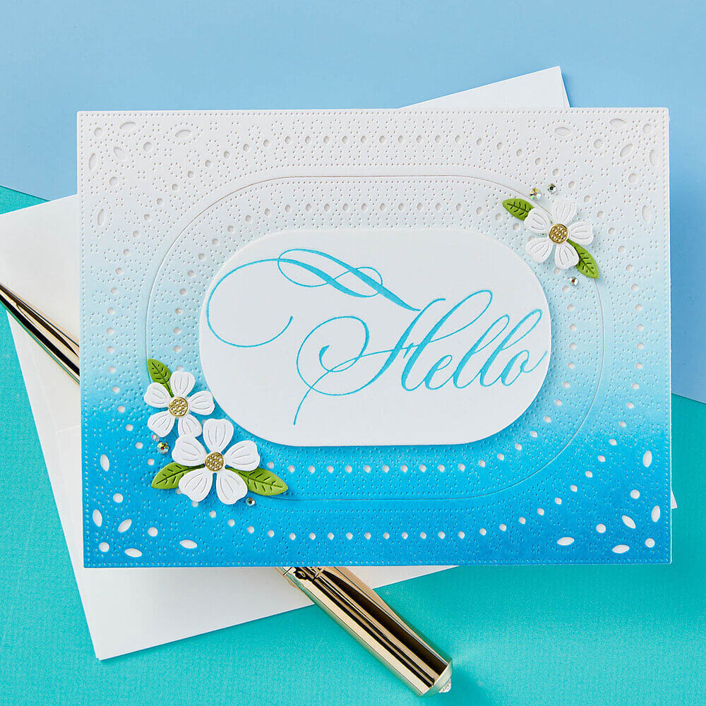 Spellbinders Press Plate - Copperplate Everyday Sentiments Collection - Copperplate Hello Press Plate (by Paul Antonio)