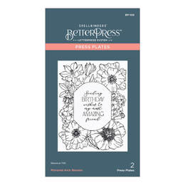 Spellbinders Press Plate - Mirrored Arch Collection - Mirrored Arch Blooms