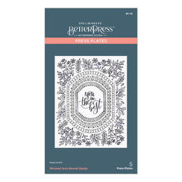 Spellbinders Press Plate - Mirrored Arch Collection - Mirrored Arch Nested Sprigs
