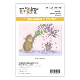 Spellbinders Cling Stamp - House-Mouse Spring Has Sprung Collection - Flower Shower