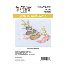 Spellbinders Cling Stamp - House-Mouse Spring Has Sprung Collection - Breezy Day
