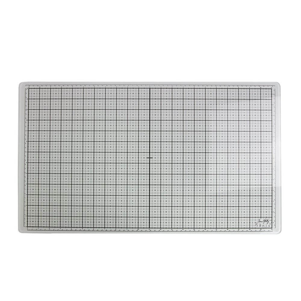 Tim Holtz-Tonic Glass Studio Mat 23.75"X14.25" - White