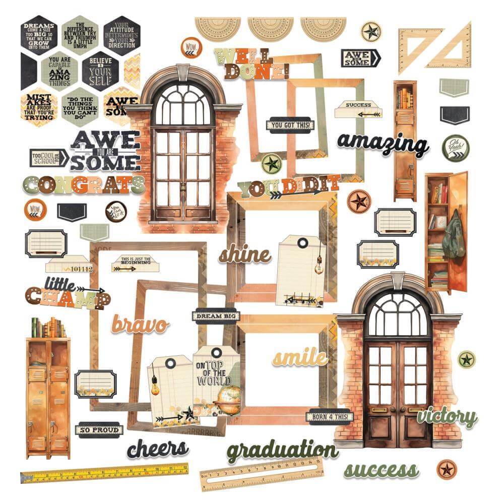 49 and Market Academia Die-Cuts - Elements