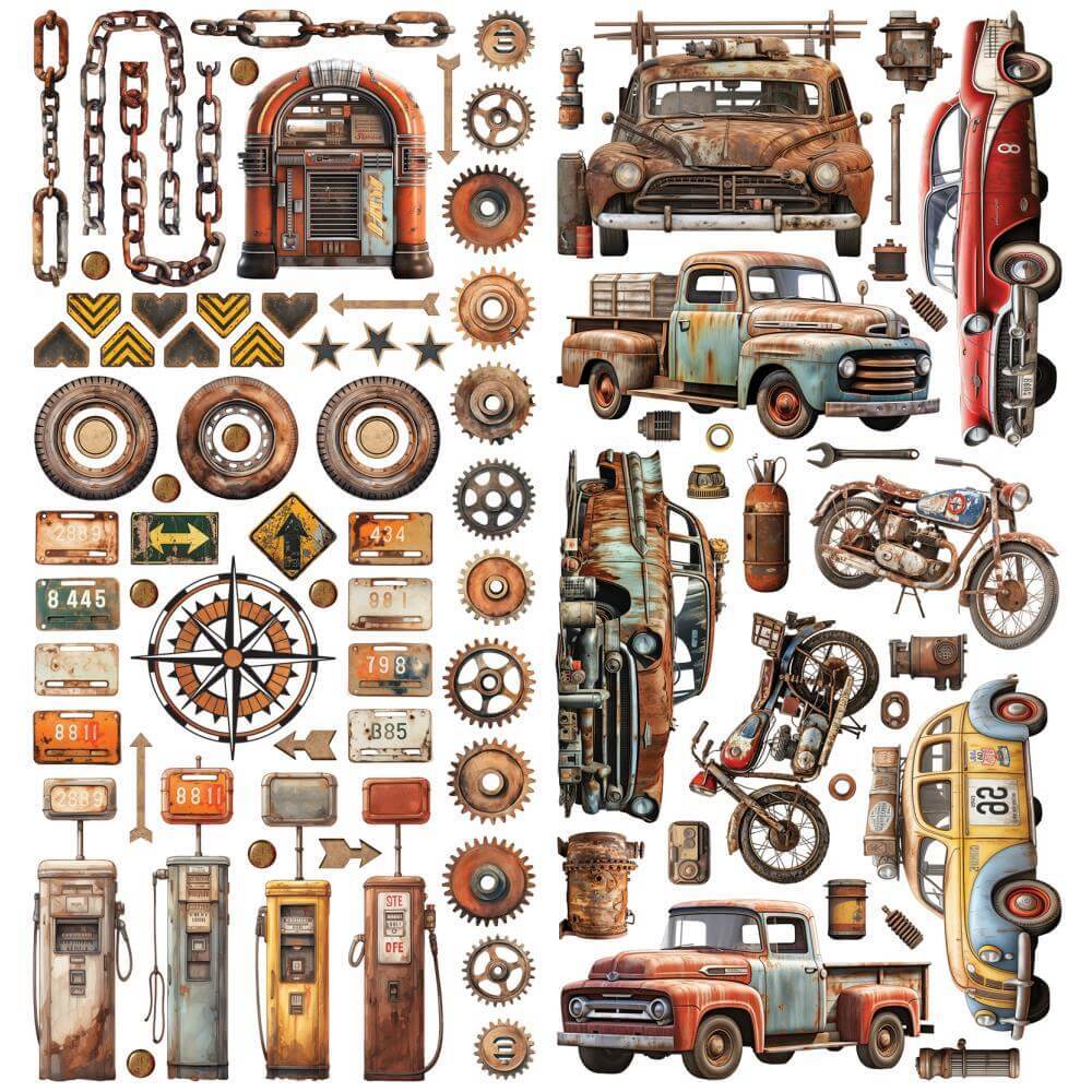 49 And Market Laser Cut Outs - Rust And Revs Elements