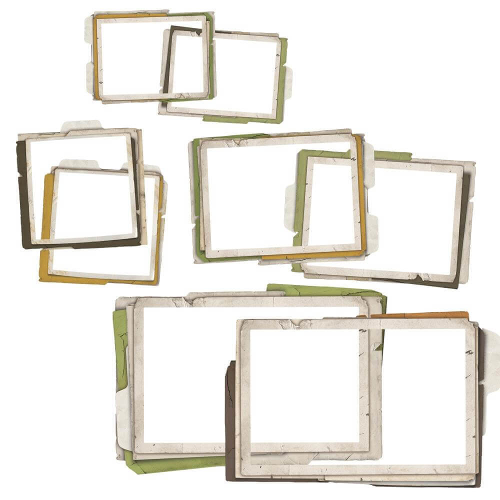 49 And Market Chipboard Set - Vintage Orchard Stacked Frames