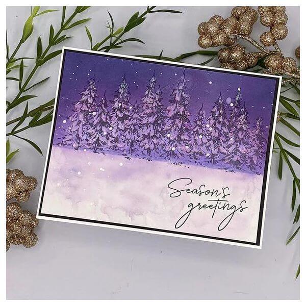 Spellbinders Press Plate & Die Set -- Seasons Greetings Evergreens BP-073