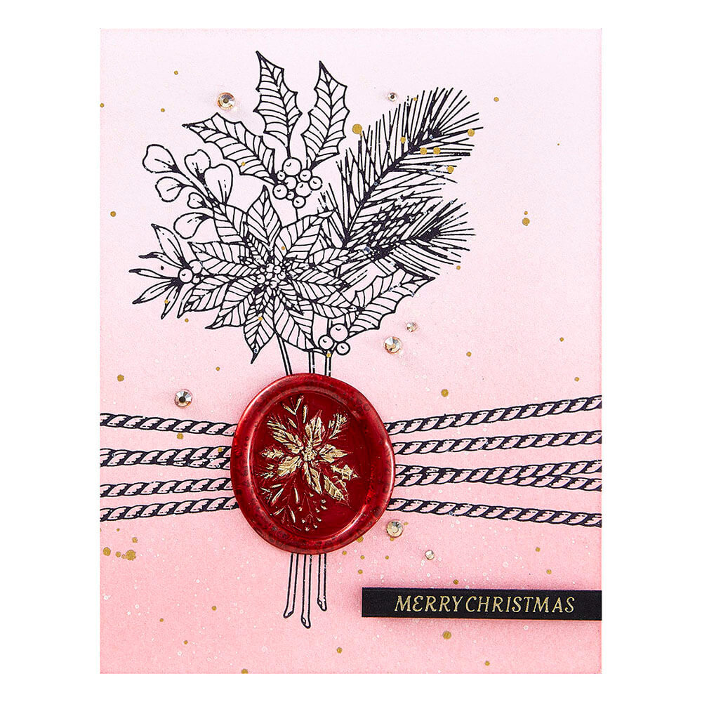 Spellbinders Press Plate & Die Set  - Sealed Poinsettia Stems BP-203