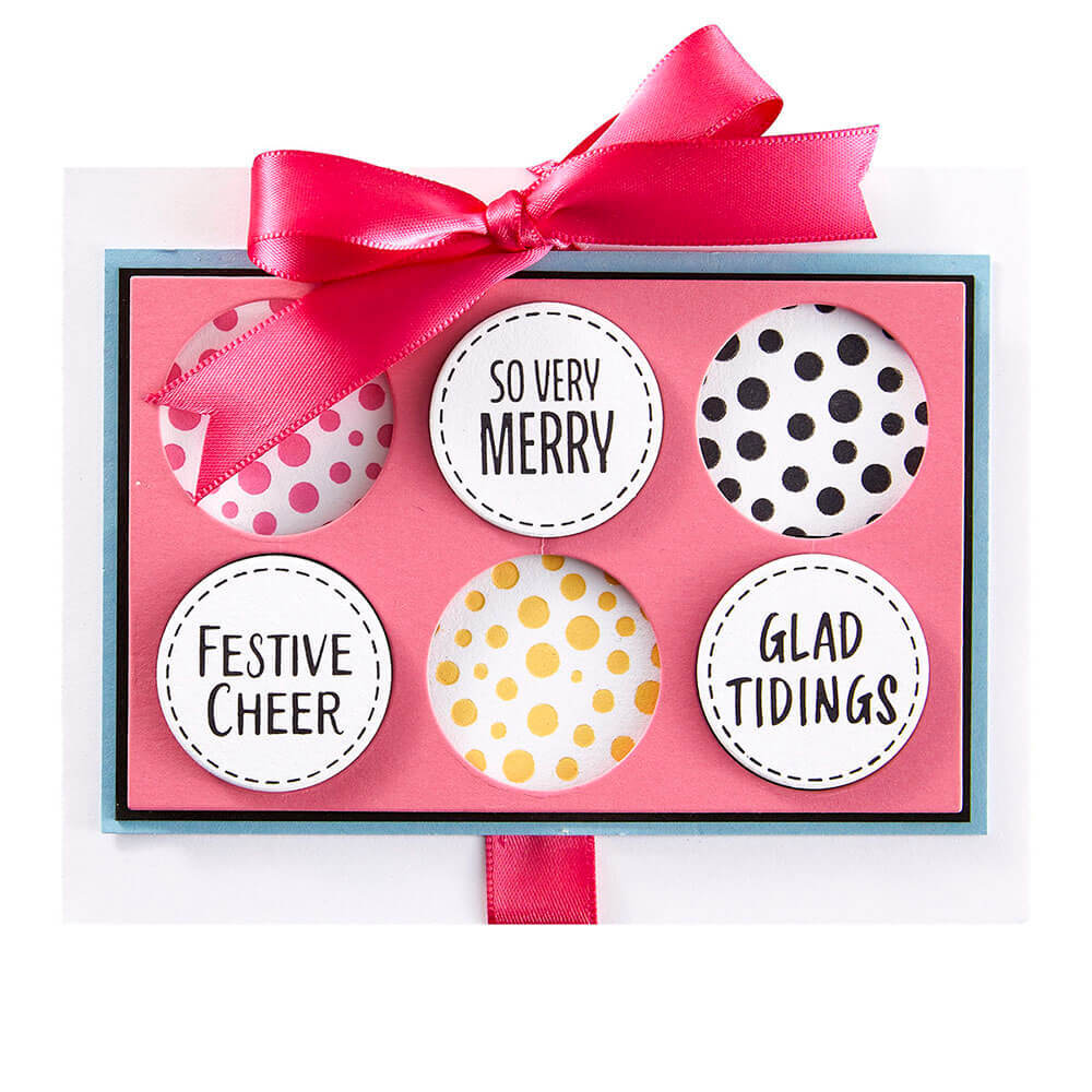 Spellbinders Press Plates & Die Set  - Festive Circle Sentiments (by Lisa Horton) BP-216