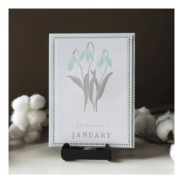 Spellbinders Press Plates - January Snowdrop BP-245