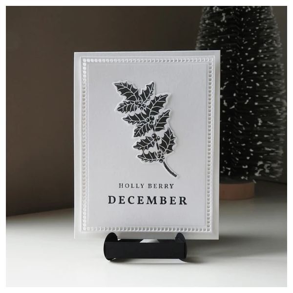 Spellbinders Press Plates - December Holly BP-256