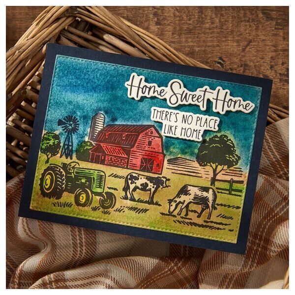 Spellbinders BetterPress Plate & Die Set - Justine's Farm Collection - Farm Sweet Farm Registration (by Justine Dvorak) BPR-019