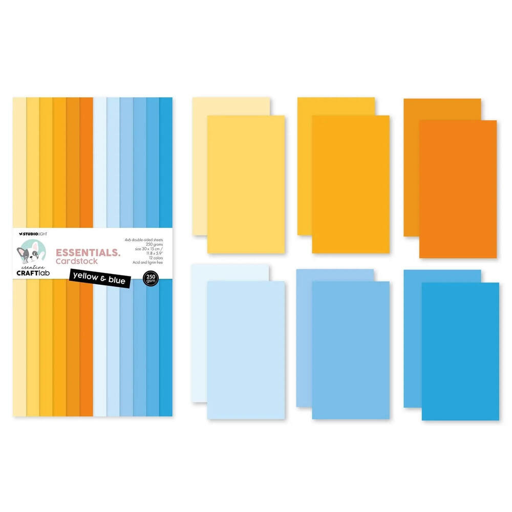 Creative Craftlab Essentials Unicolor Paper Pad - Yellow & Blue