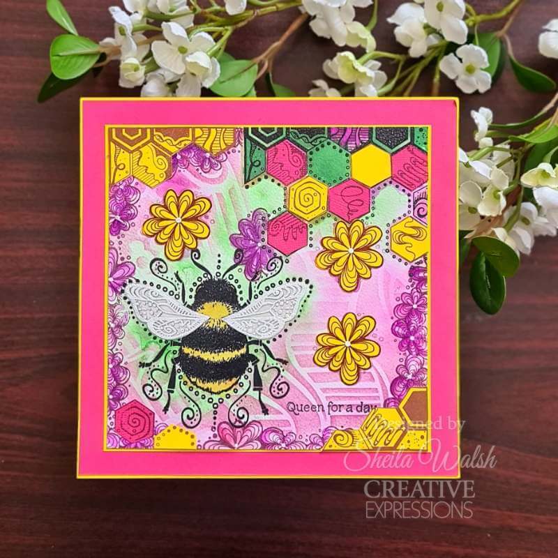 Creative Expressions Clear Stamps by Dora - Bee Amazing (6in x 8in)