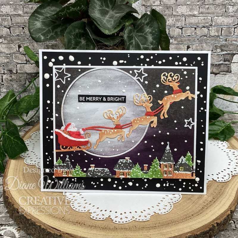 Creative Expressions Dies - Festive Moonlight Sleigh Cover Plate (by Sue Wilson) CED3289