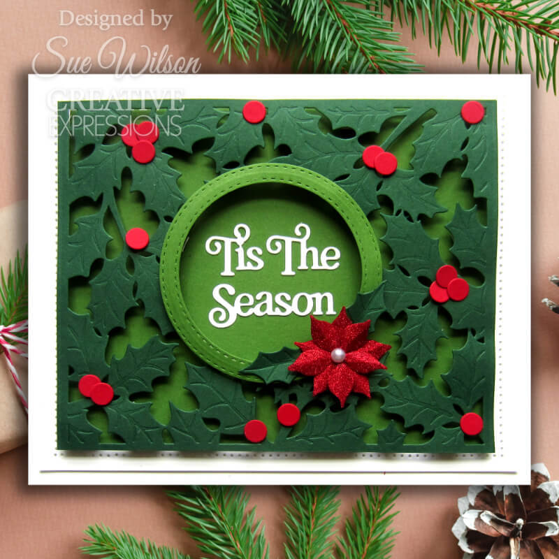 Creative Expressions Dies - Festive Holly Floating Frame (by Sue Wilson) CED3291