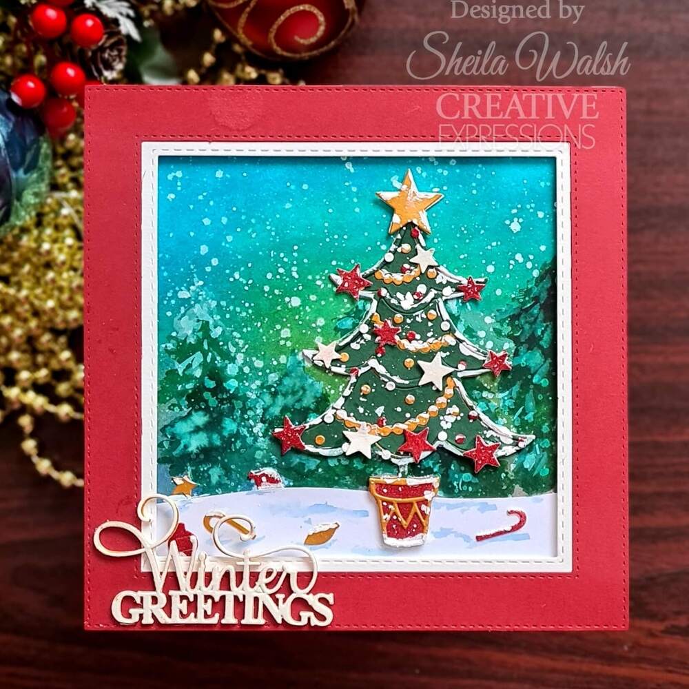 Creative Expressions Paper Cuts Craft Dies - Festive Christmas Tree