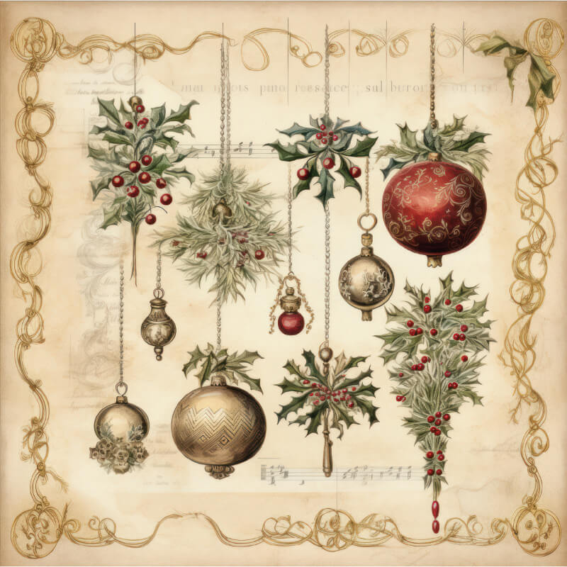 Creative Expressions Paper Pad 8in x 8in - Vintage Christmas (by Taylor Made Journals)