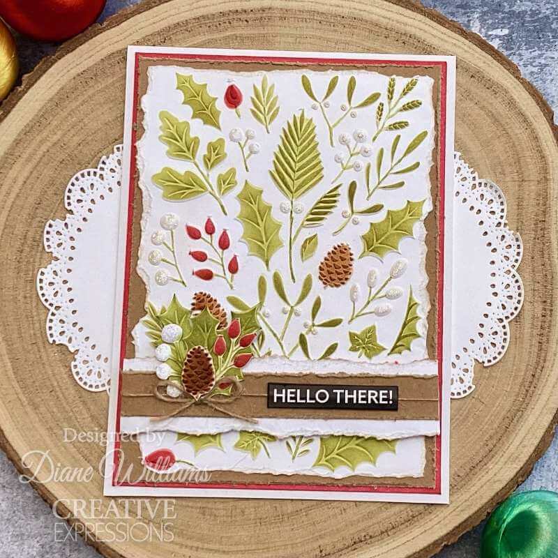 Creative Expressions 6in x 8in Companion Colouring Stencil - Winter Foliage (Set of 2)