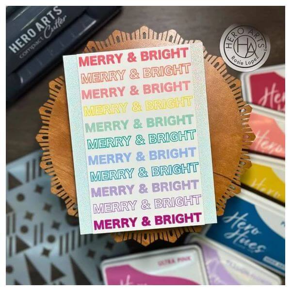 Hero Arts Clear Stamps - Offset Holiday Messages CM772