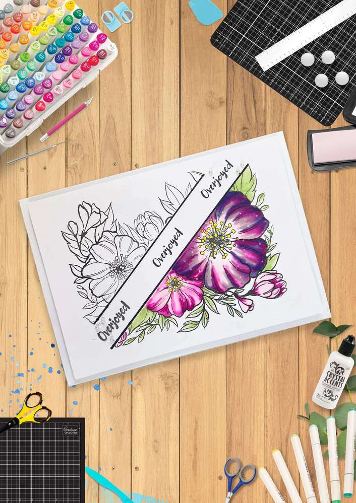 Couture Creations Stamp - Parkside Crafts Collection - Petunia Background (2pc)