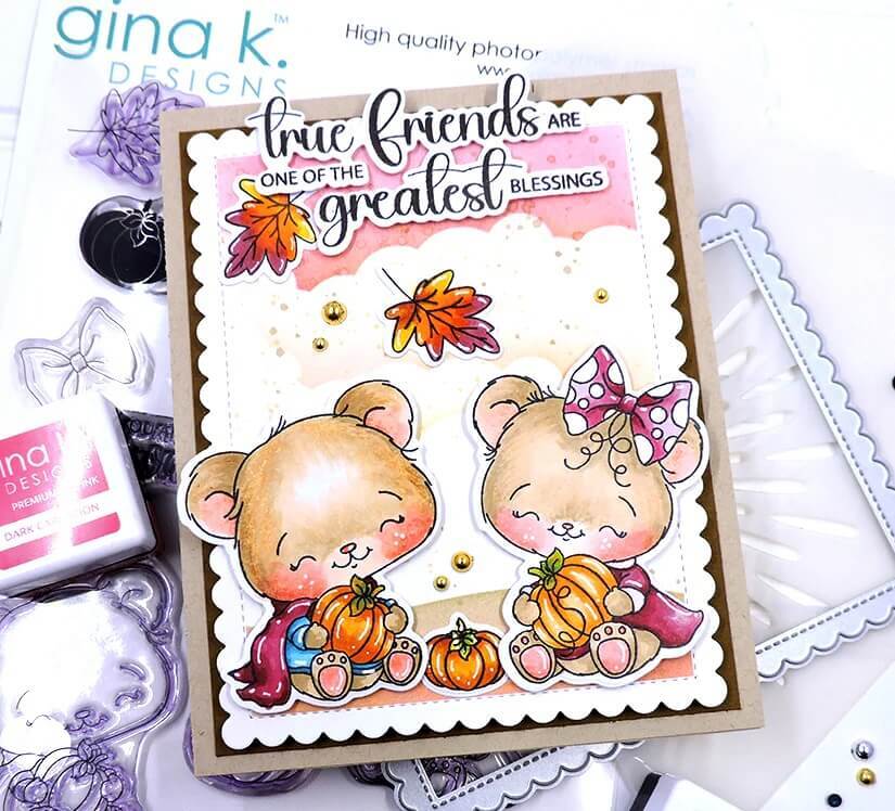 Gina K Designs Stamps & Dies BUNDLE - Autumn Bears