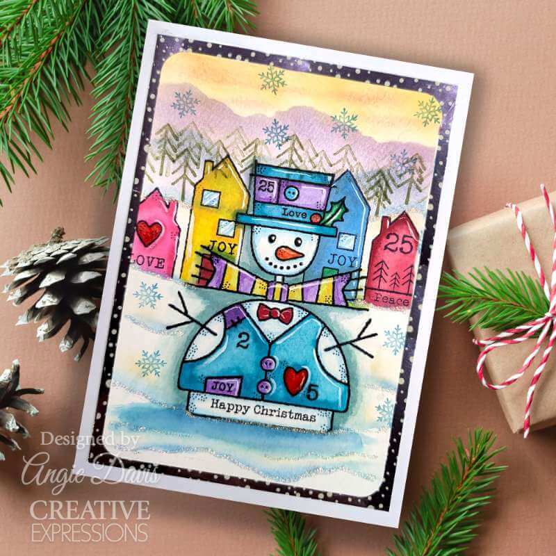 Woodware Clear Stamps Singles - Wooden Snowman (4in x 6in)