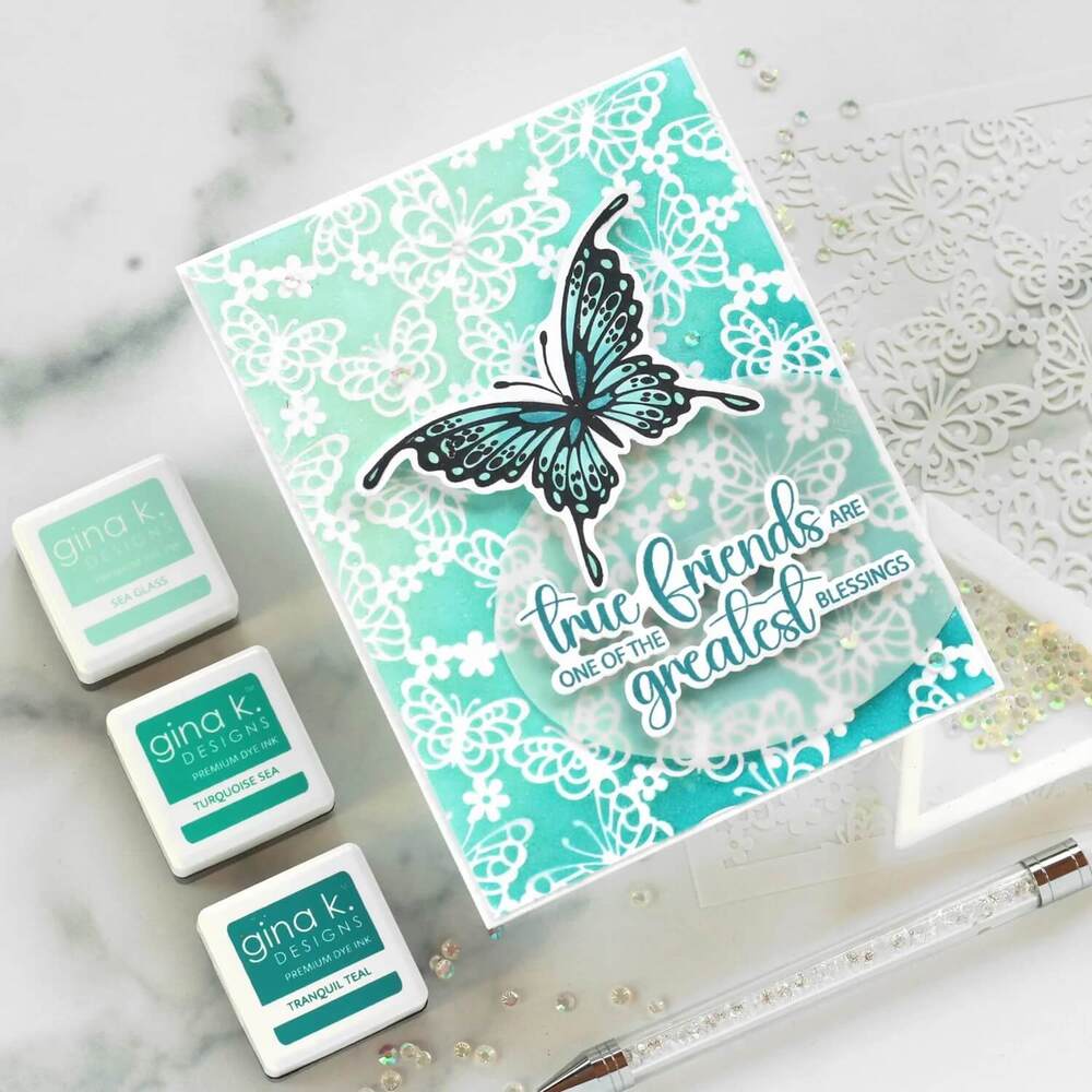 Gina K Designs Stencil - Butterfly Garden