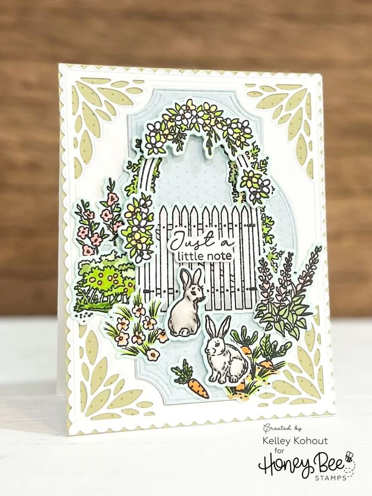 Honey Bee Clear Stamps 6x6 - Garden Gate HBST-483