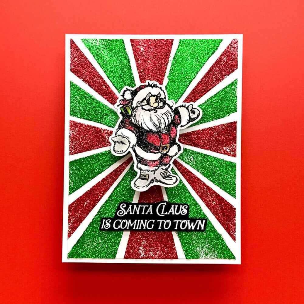 Simon Hurley create. Photopolymer Stamp - Sketched Santas HUR86697