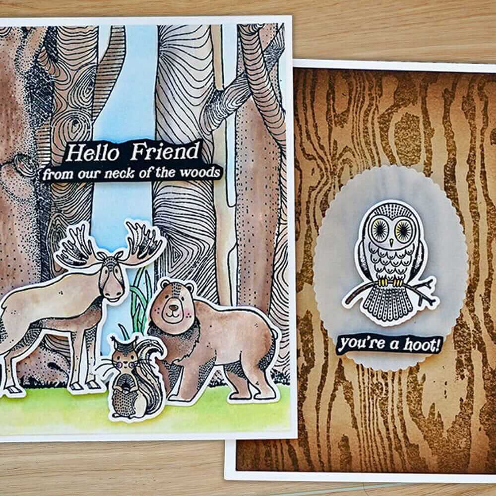 Simon Hurley create. Photopolymer Stamp - Woodland Wildlife HUR87991