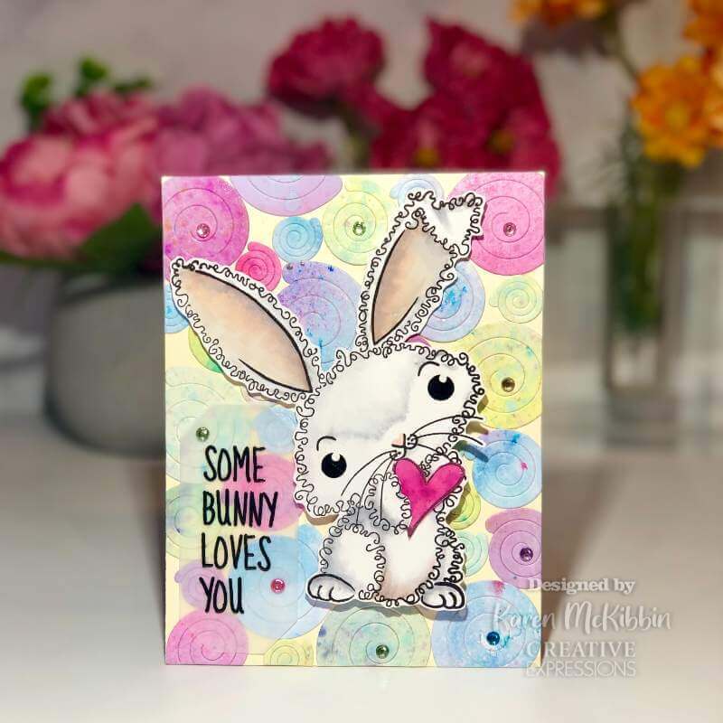 Woodware Clear Stamps 4"X6" - Singles Fuzzie Friends - Bella The Bunny