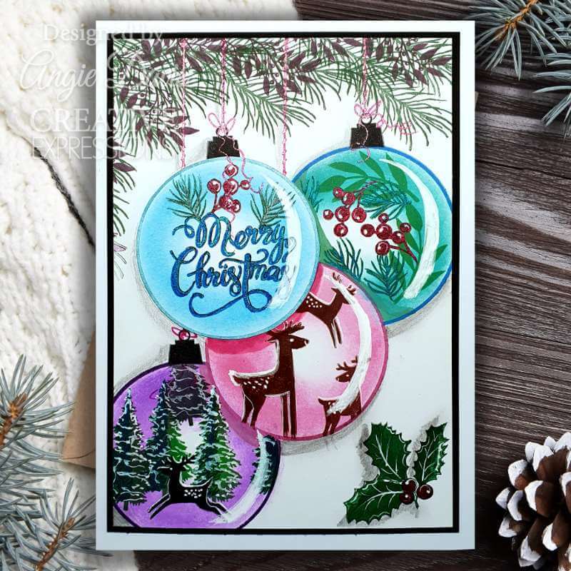 Woodware Clear Stamps Singles - Paintable Baubles - Big Circle (4in x 6in)