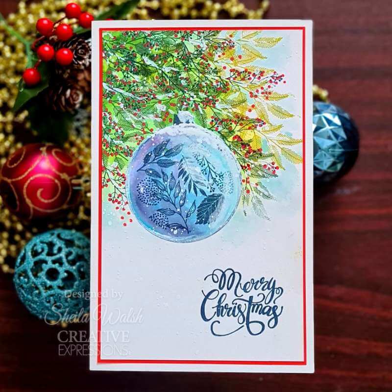 Woodware Clear Stamps Singles - Paintable Baubles Leafy Fillers (4in x 6in)