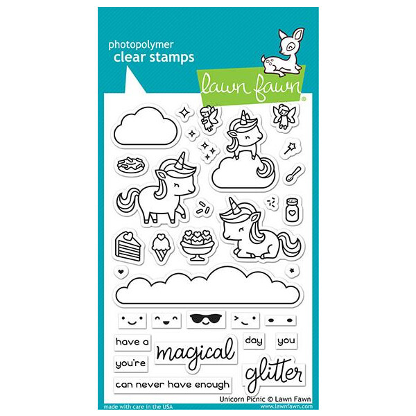 Lawn Fawn - Clear Stamps - Unicorn Picnic LF2319