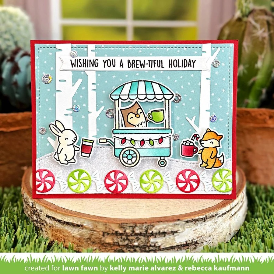 Lawn Fawn - Clear Stamps - Treat Cart Add-On: Coffee LF3496