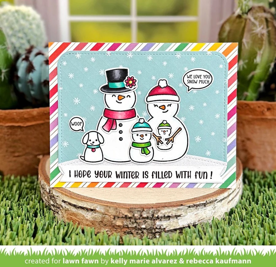 Lawn Fawn - Clear Stamps - Henry's Build-A-Sentiment: Winter LF3508