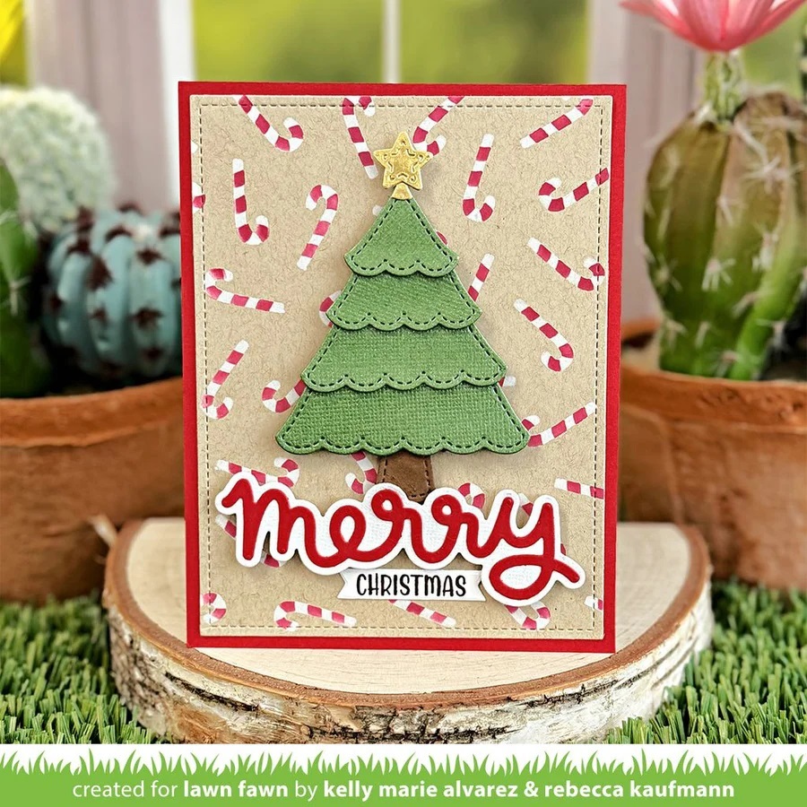 Lawn Fawn Stencils - Candy Cane Background LF3535