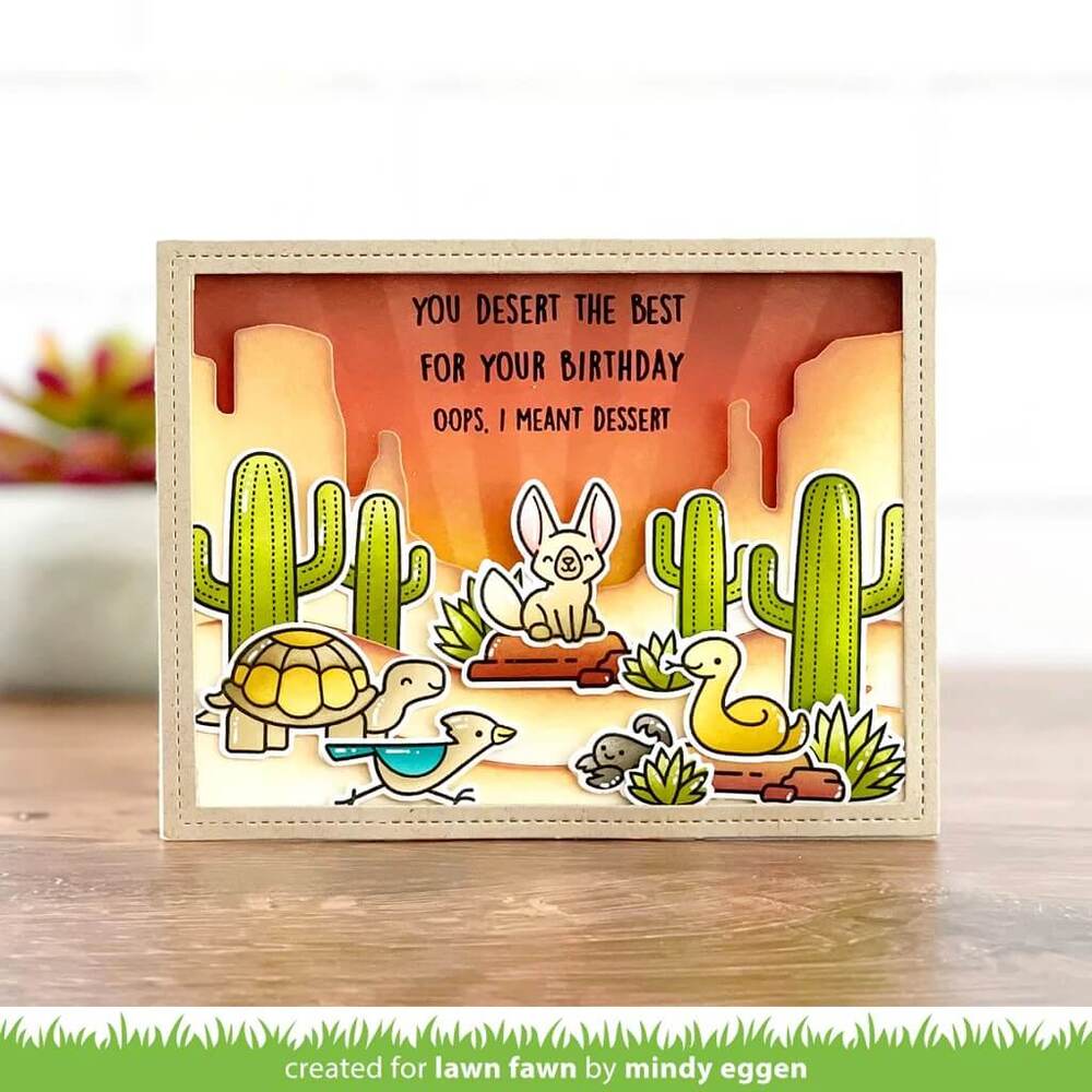Lawn Fawn Coloring Stencils - Critters in the Desert LF3543