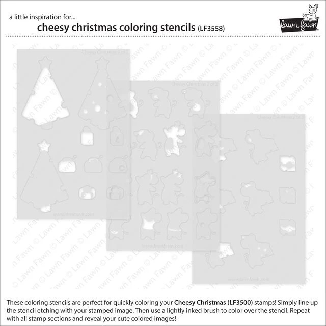 Lawn Fawn Stencils - Cheesy Christmas LF3558