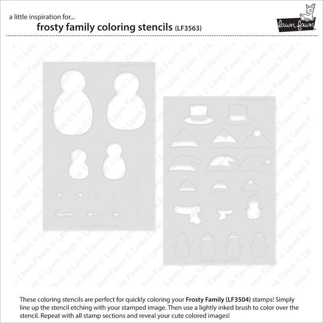 Lawn Fawn Stencils - Frosty Family LF3563