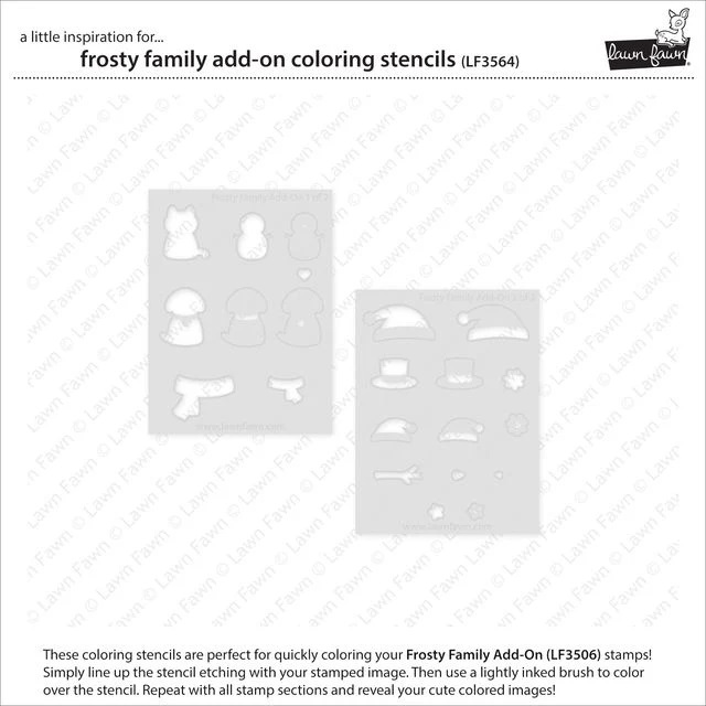 Lawn Fawn Stencils - Frosty Family Add-On LF3564