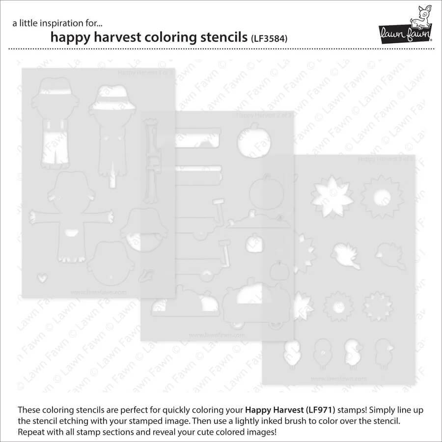 Lawn Fawn Stencils - Happy Harvest LF3584