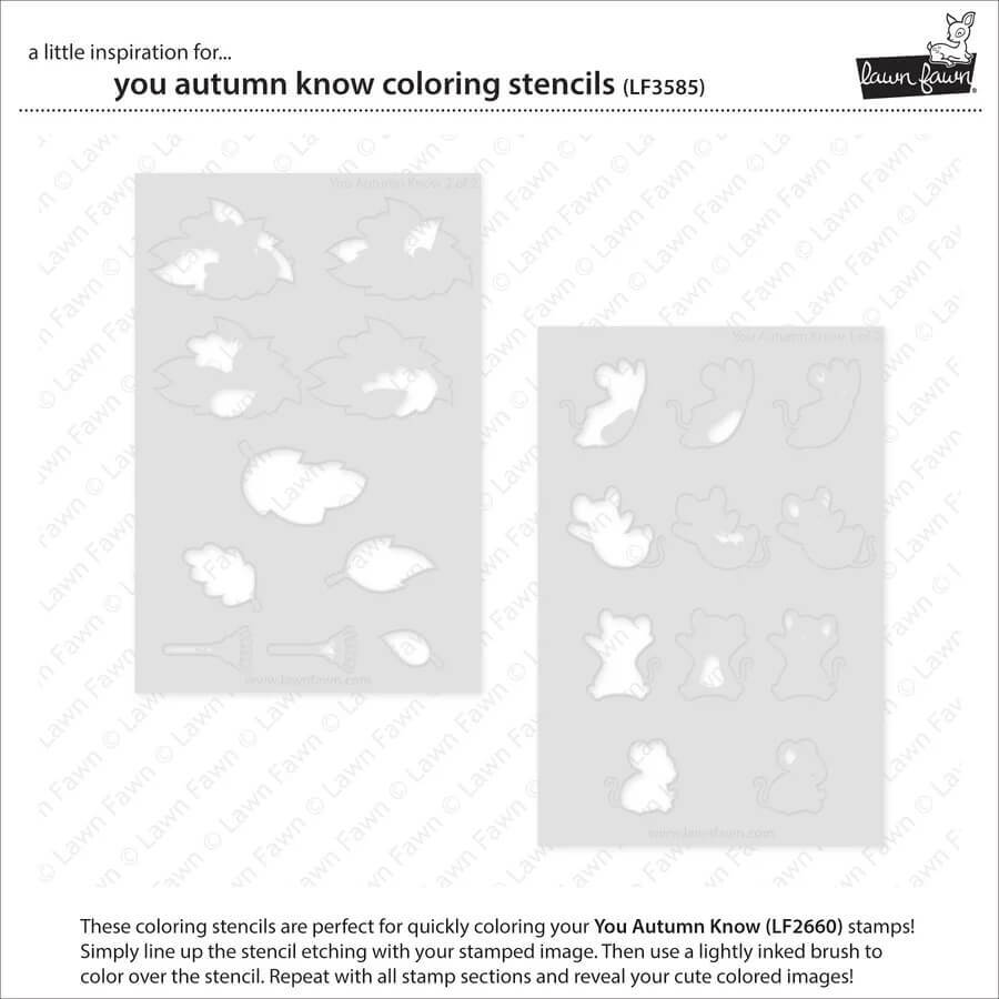 Lawn Fawn Stencils - You Autumn Know LF3585