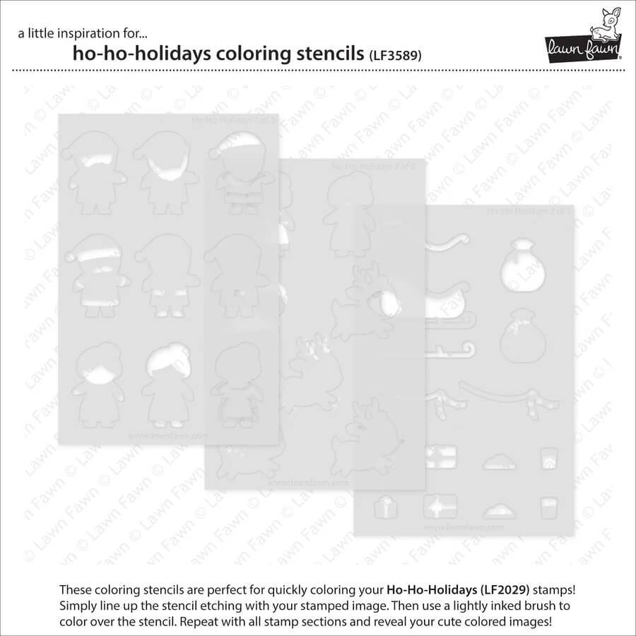 Lawn Fawn Stencils - Ho-Ho-Holidays LF3589