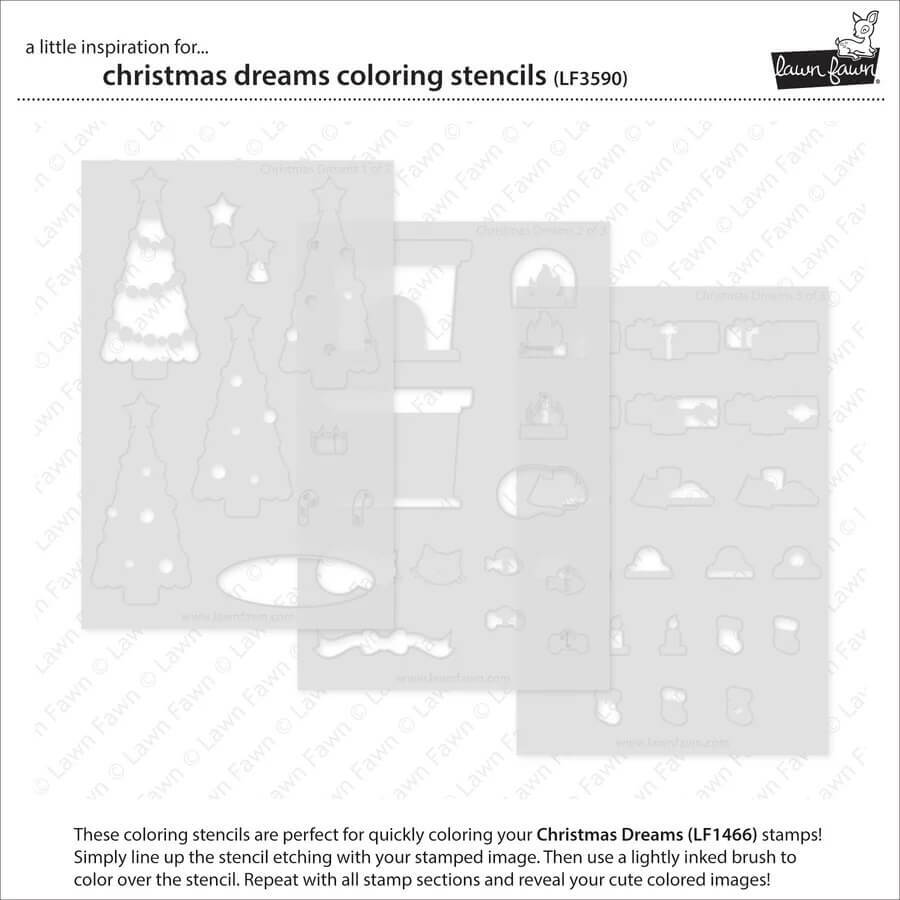 Lawn Fawn Stencils - Christmas Dreams LF3590