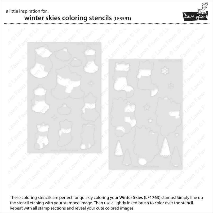 Lawn Fawn Stencils - Winter Skies LF3591