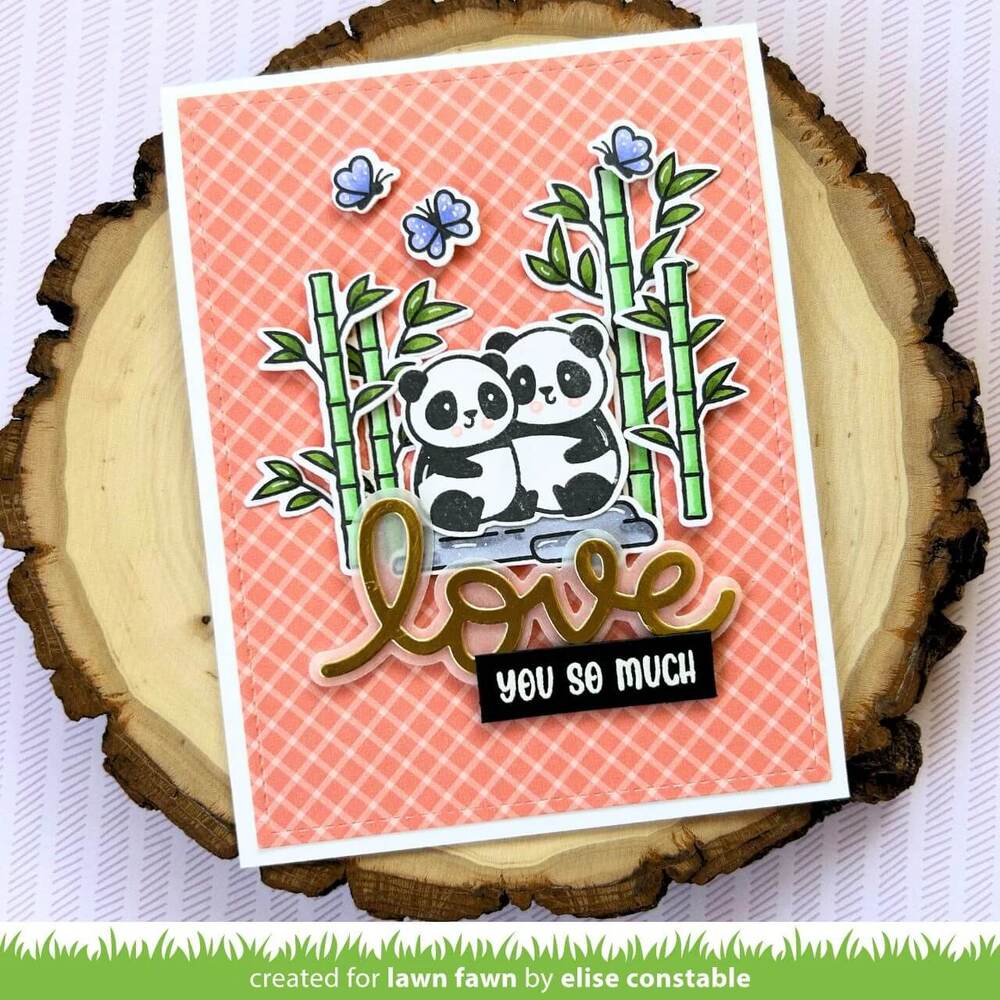 Lawn Fawn - Clear Stamps - I Heart Pandas LF3596