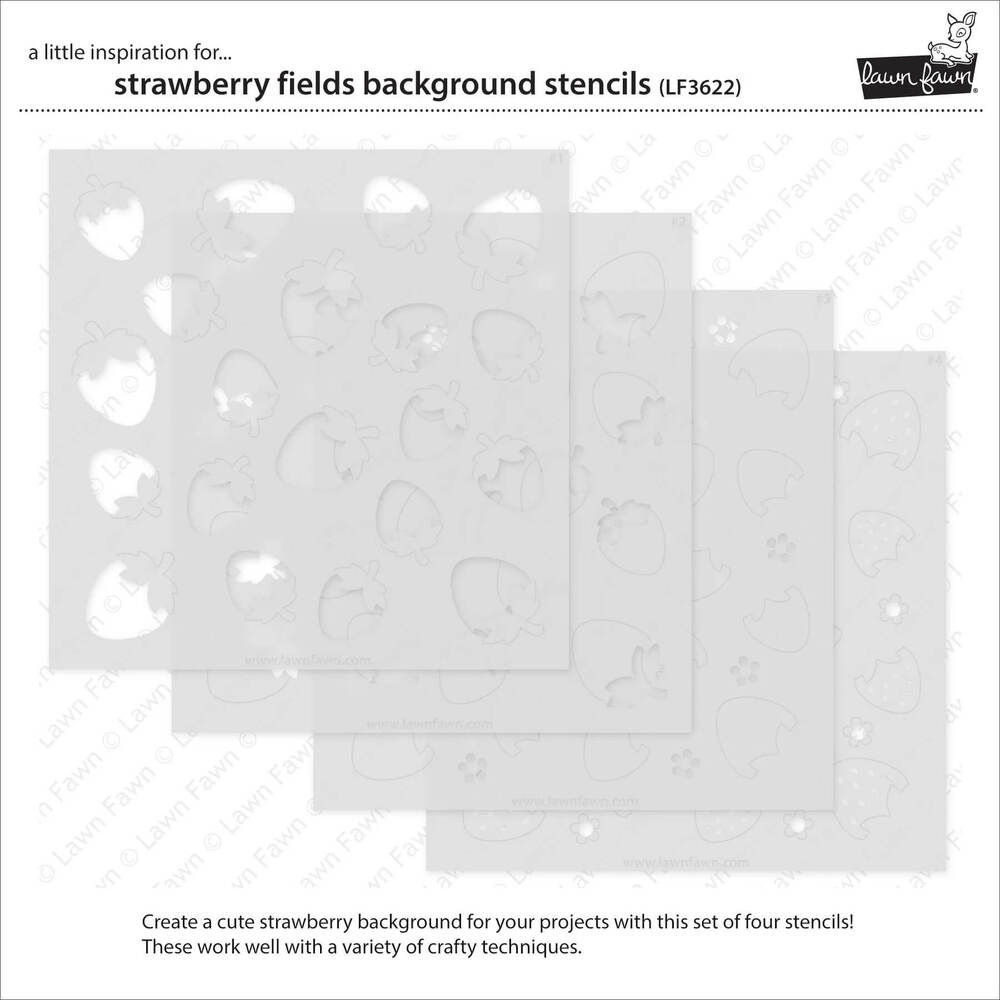 Lawn Fawn Stencils - Strawberry Fields Background LF3622