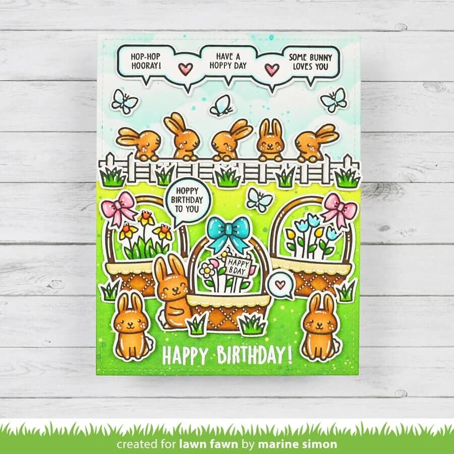 Lawn Fawn - Clear Stamps - Spring Basket Add-On: Birthday LF3661