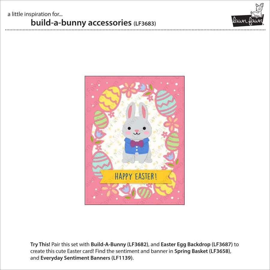 Lawn Fawn Dies - Build-A-Bunny Accessories LF3683